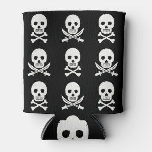 Rafraîchisseur Pour Canette Pirate Skuls Crossbones Motif sans couture