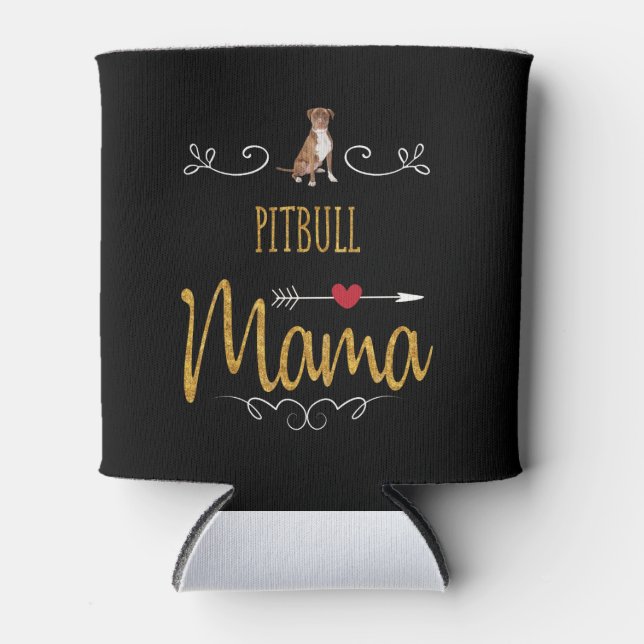 Rafraîchisseur Pour Canette Pitbull aime maman tant (Devant)