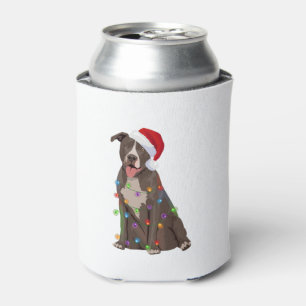 Rafraîchisseur Pour Canette Pittie Pitbull feux de Noël Noël Noël Amoureux des