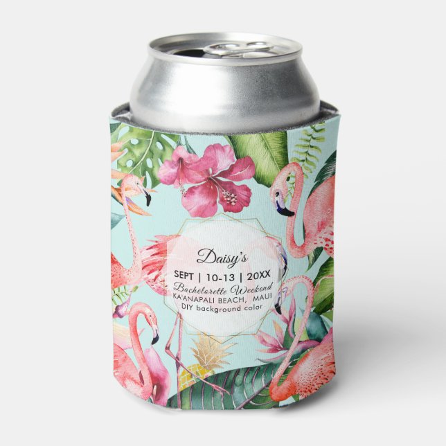 Rafraîchisseur Pour Canette Pix-Dezines Flamants roses roses du week-end de ba (Can devant)