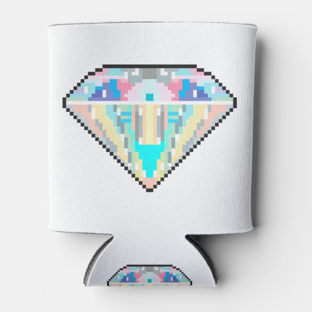 Rafraîchisseur Pour Canette Pixel art gem diamant (Devant)