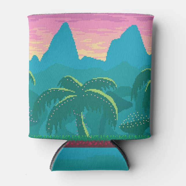 Rafraîchisseur Pour Canette Pixel Art Tropics Jeu paysage (Devant)