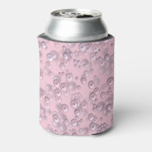 Rafraîchisseur Pour Canette Placers de perles blanches roses sur velours rose