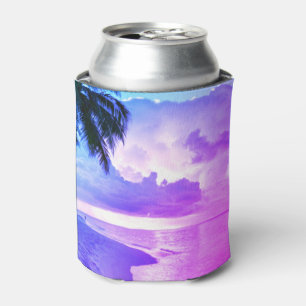 Rafraîchisseur Pour Canette Plage Coucher de soleil océan sable palmier Maldiv