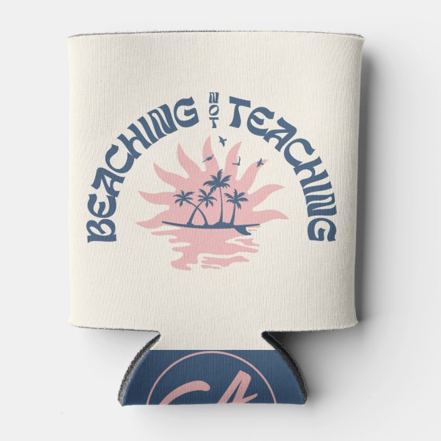 Rafraîchisseur Pour Canette Plage Pas Enseigner Drôle Enseignant Pause d'été (Devant)