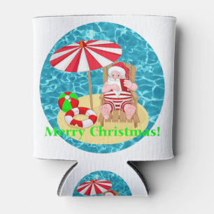 Rafraîchisseur Pour Canette plage santa claus
