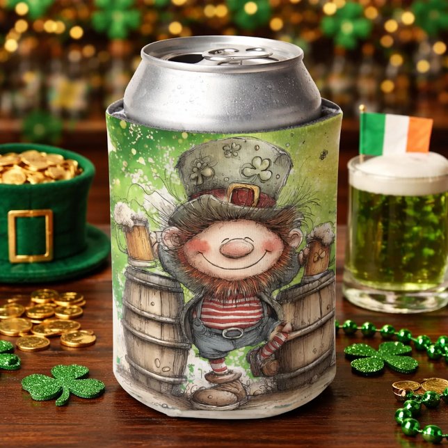 Rafraîchisseur Pour Canette Playful Leprechaun Illustration  (Créateur téléchargé)