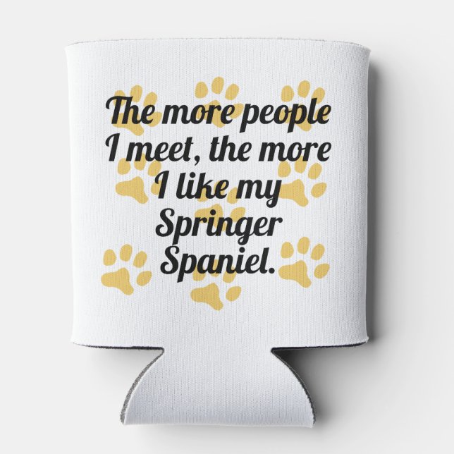 Rafraîchisseur Pour Canette Plus J'Aime Mon Springer Spaniel (Dos)