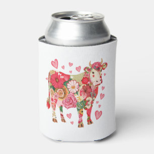 Rafraîchisseur Pour Canette Png Vache Florale, Png Design Vache Cute