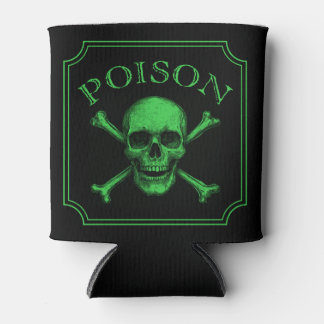 Rafraîchisseur Pour Canette Poison Crâne et os croisés Halloween Design Imprim