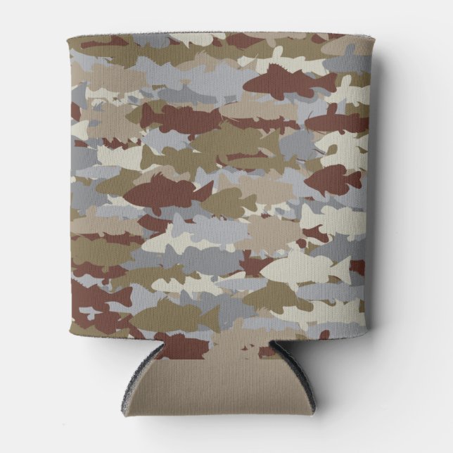 Rafraîchisseur Pour Canette Poisson Camouflage Brown (Devant)