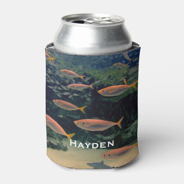 Rafraîchisseur Pour Canette Poisson rose Shoale sous l'eau Photo personnalisée (Can devant)