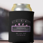Rafraîchisseur Pour Canette Poker Aces rose et noir Bachelorette Party<br><div class="desc">Bachelorette à thème de poker noir et rose peut refroidir avec quatre as et marquee signe. Personnalisez-le avec les détails de l'événement de la mariée.</div>