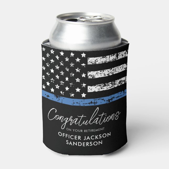 Rafraîchisseur Pour Canette Police Officer Retirement Party Law Enforcement (Can devant)