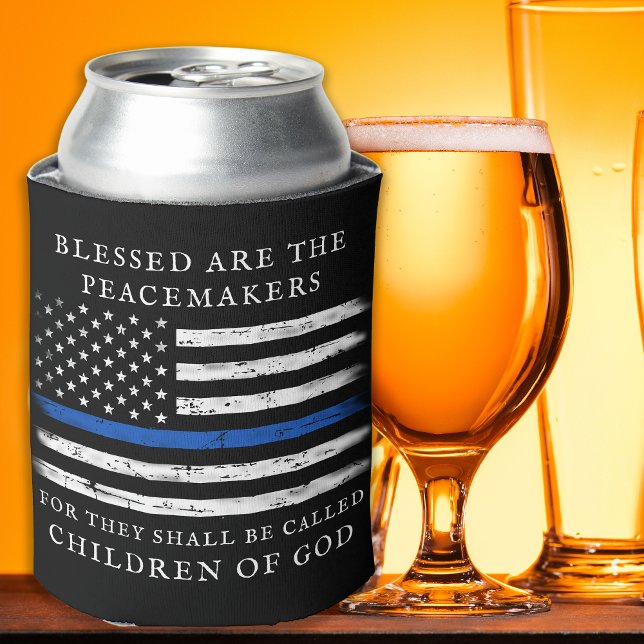 Rafraîchisseur Pour Canette Police Police Police Application Mince Ligne bleue (Créateur téléchargé)