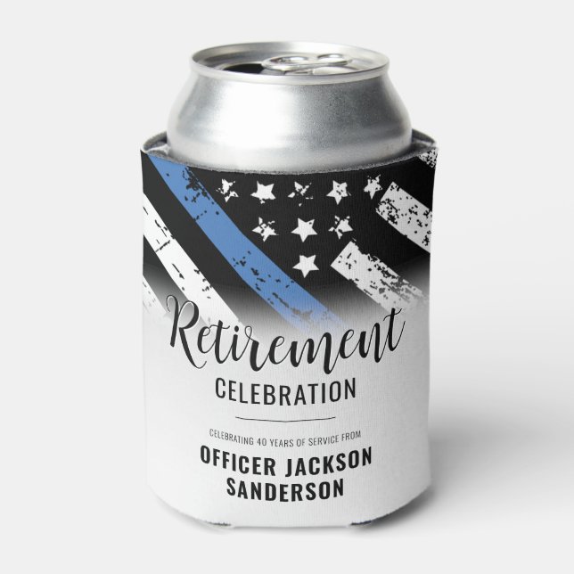 Rafraîchisseur Pour Canette Police Police Service de la retraite (Can devant)
