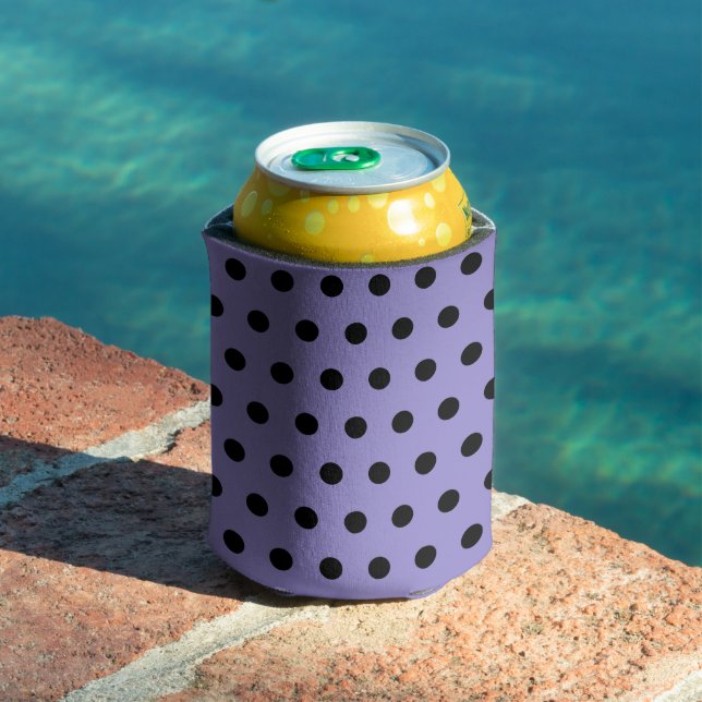 Rafraîchisseur Pour Canette Polka Dot Can Cooler (Lavande et noir) (Piscine in situ)