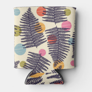 Rafraîchisseur Pour Canette Polka florale tropicale : Conception Vintage exoti