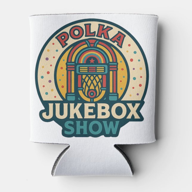 Rafraîchisseur Pour Canette Polka Jukebox Logo Can Cooler (Devant)