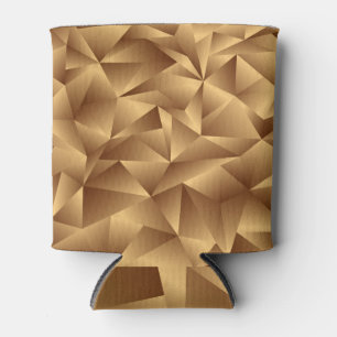 Rafraîchisseur Pour Canette Polygons d'or, effet 3D, vintage.