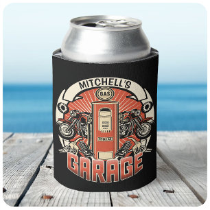 Rafraîchisseur Pour Canette Pompe à essence rétro personnalisée NAME Garage de