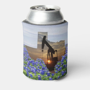 Rafraîchisseur Pour Canette Pompe à huile de forme texane Jack au soleil bleu