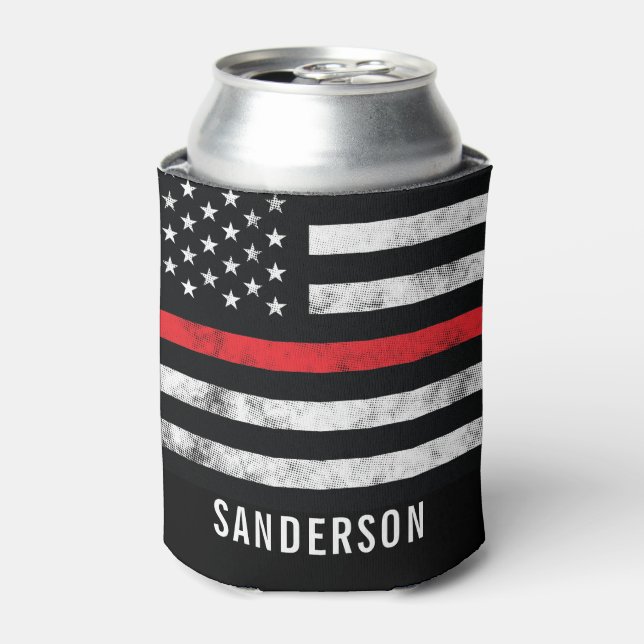 Rafraîchisseur Pour Canette Pompier à la retraite pompier mince Red Line (Can devant)