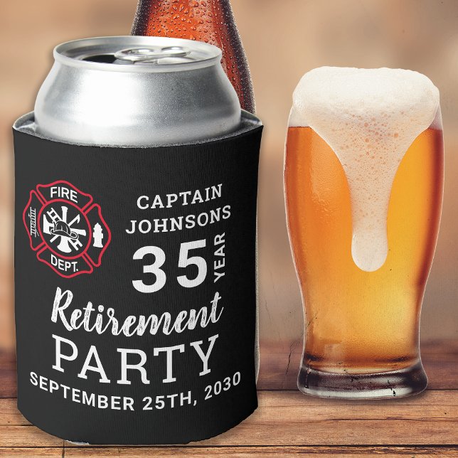 Rafraîchisseur Pour Canette Pompier retraite Maltais Croix personnalisée (Créateur téléchargé)