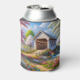 Rafraîchisseur Pour Canette Pont fleuri/ressort coloré et rivière