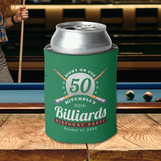 Rafraîchisseur Pour Canette Pool Billard 50e anniversaire fête (Pool Billiards 50th Birthday Party Can Cooler
)