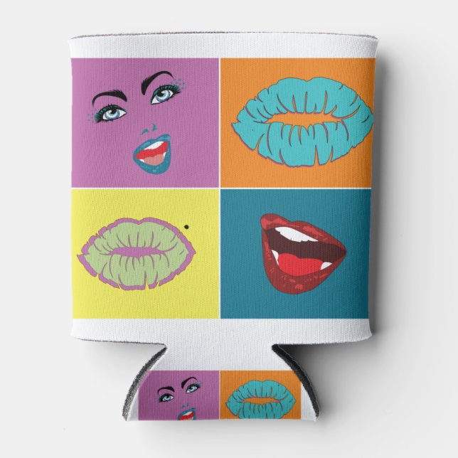 Rafraîchisseur Pour Canette Pop Art des années 80 (Devant)