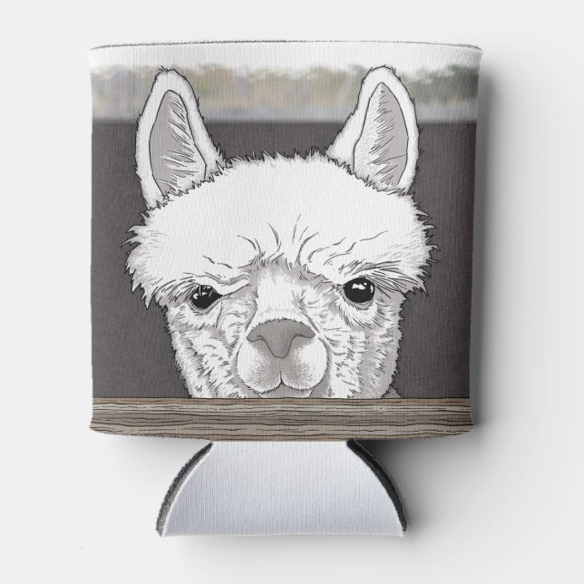 Rafraîchisseur Pour Canette Portrait d'Alpaca (Devant)