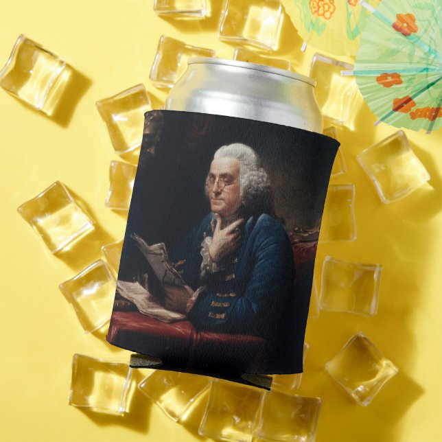 Rafraîchisseur Pour Canette Portrait de pouce Benjamin Franklin à la Maison Bl (Été in situ)