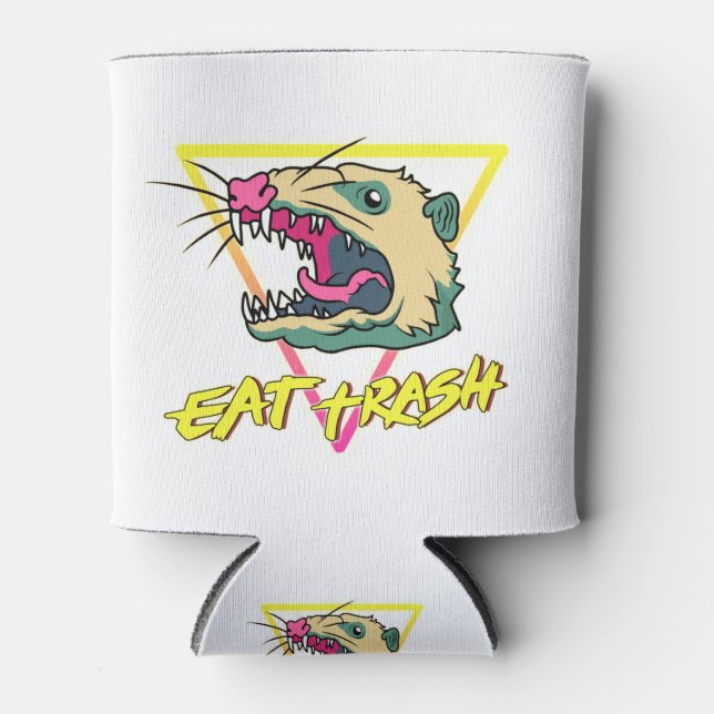 Rafraîchisseur Pour Canette Possum - Manger des ordures (Devant)