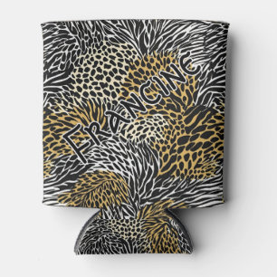 Rafraîchisseur Pour Canette Poster de animal mixte Zebra Leopard Tiger Impress