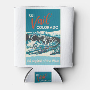 Rafraîchisseur Pour Canette Poster de ski Vintage Vail