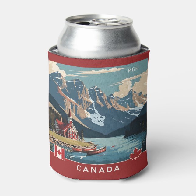 Rafraîchisseur Pour Canette Poster de voyage sur mesure Monogramme Canada (Can devant)