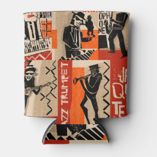 Rafraîchisseur Pour Canette Poster vintage Cool du Jazz Band