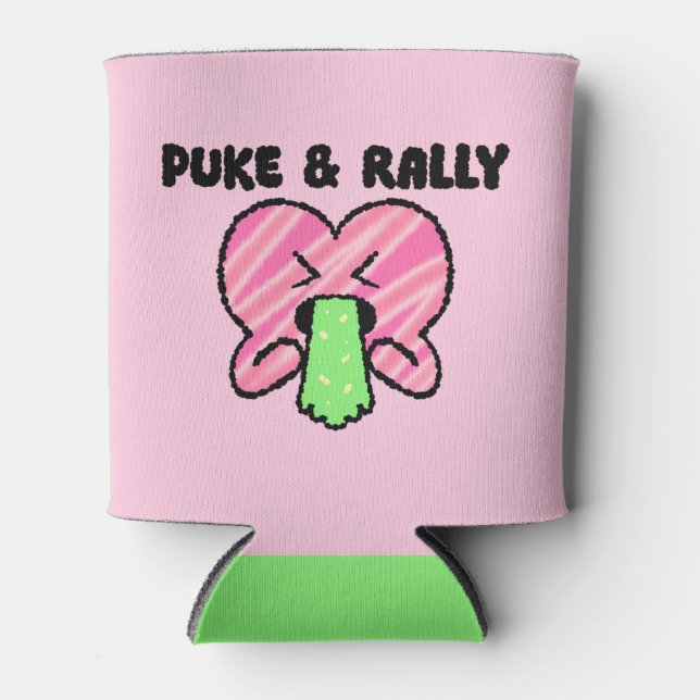 Rafraîchisseur Pour Canette Pouke & Rally Can Cooler | Pink Heart Party Editio (Devant)