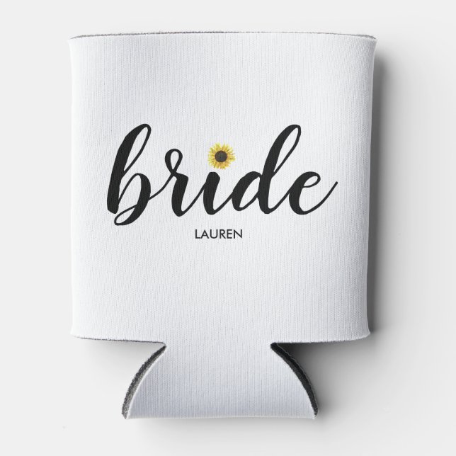 Rafraîchisseur Pour Canette Poussée de tournesol peinte personnalisée peut ref (Devant)