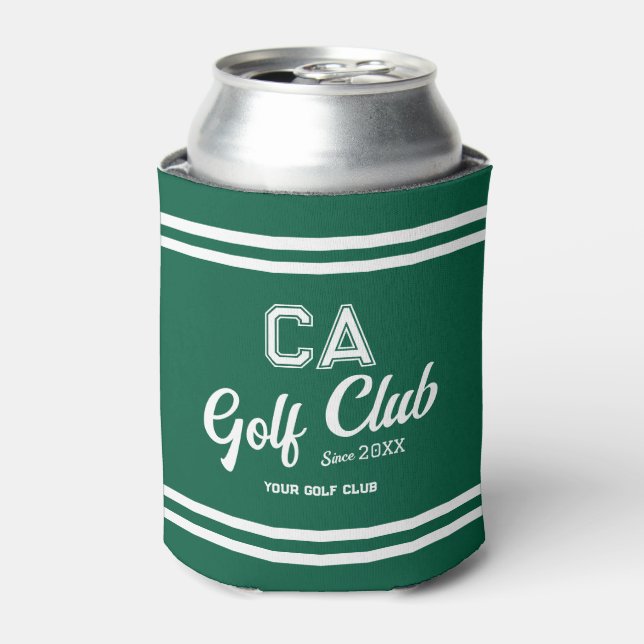 Rafraîchisseur Pour Canette Preppy Green Golf Club Custom Crest Party (Can devant)