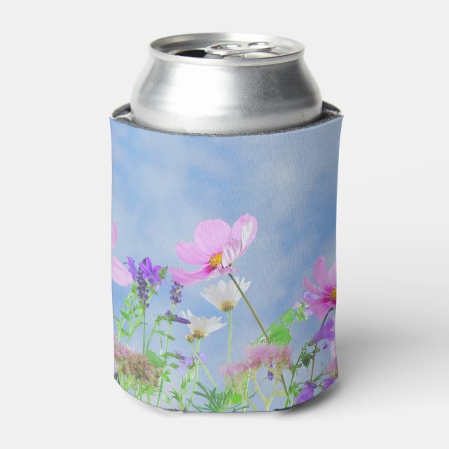 Rafraîchisseur Pour Canette Pretty Pink Wild Flower Meadow (Can devant)