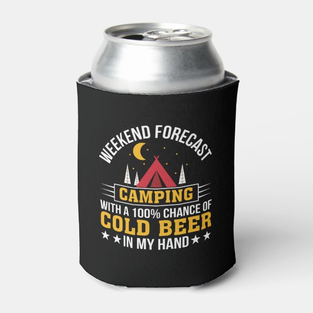 Rafraîchisseur Pour Canette Prévision Du Week-End Camping Bière Froide À La Ma (Can devant)