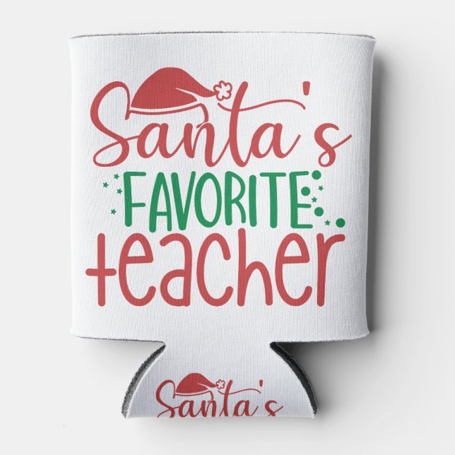 Rafraîchisseur Pour Canette Professeur favori de Père Noël amusant (Devant)