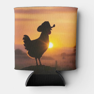 Rafraîchisseur Pour Canette Protège-bouteille de poulet Country Western Cowboy