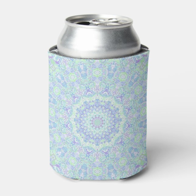 Rafraîchisseur Pour Canette Psychédélique Coloré Pastel Ornate Hippie Mandala (Can devant)