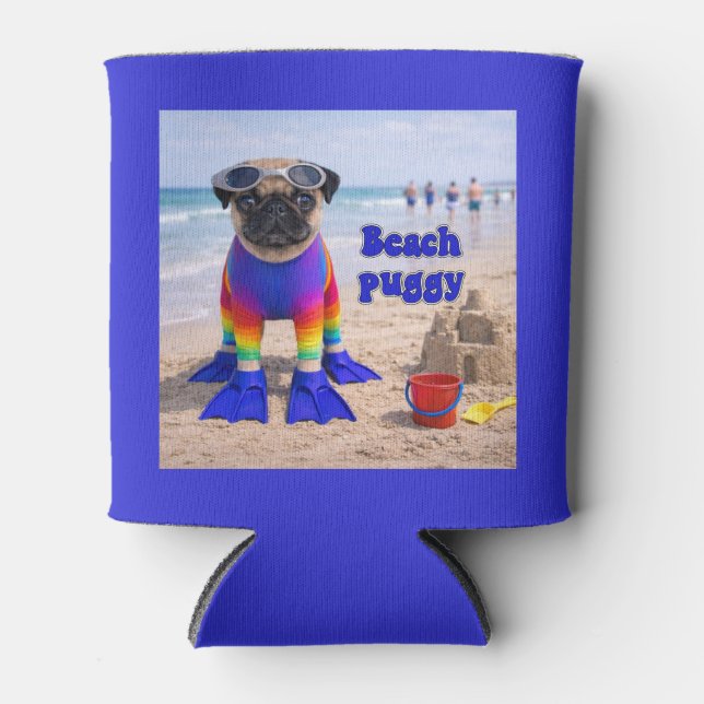 Rafraîchisseur Pour Canette Puggy de la plage (Devant)