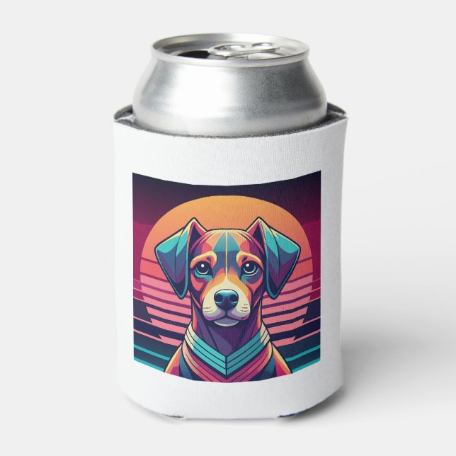 Rafraîchisseur Pour Canette Pup Retro Pulse Vibes Sunset 80s (Can devant)