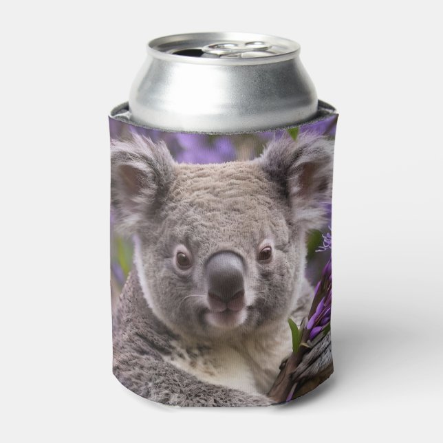 Rafraîchisseur Pour Canette Purple Jacaranda Koala Ours, (Can devant)