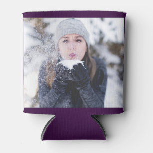 Rafraîchisseur Pour Canette Purple Personnalisé 2 Modèle photo double face